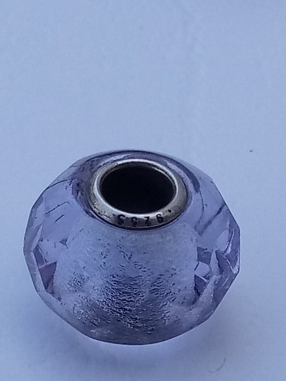 Authentic, Retired Trollbeads LAVENDER Prism Bead 60190